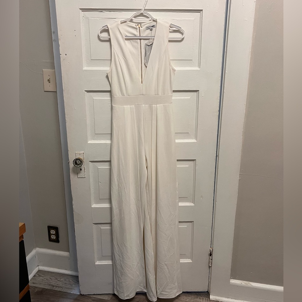 Fashion nova jumpsuit with train